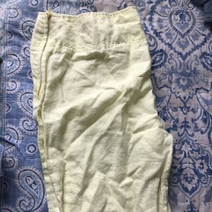 linen light yellow flowy pants!